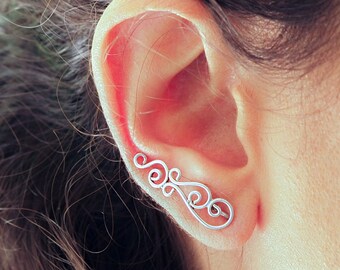 Ear Climber // Silver Ear Cuff // Ear Crawler // Ear Sweeps // Ear Jacket // Celtic Knots Earrings // Celtic Climber // Ear Climber Earrings