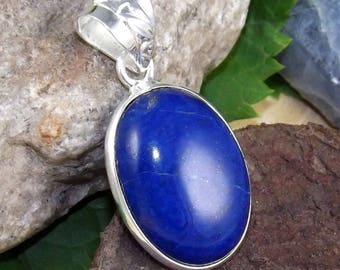 Lapis Lazuli Pendant, 925 Sterling Silver Pendant, Silver Jewellery, Lapis Pendant, Blue Pendant, Gift Pendant, Necklace Pendant, Lapis,