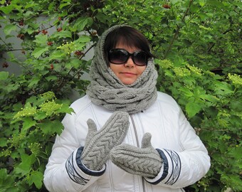 Gift-accessories-Womens-scarves-Birthday-Gift-for-sister-Knitted-scarf-Infinity-scarf-cable knit-Women-Cowl-scarf-knit-mens- Christmas-Gift