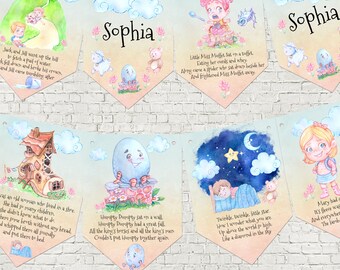 Nursery Rhyme Personalised Bunting - 3m