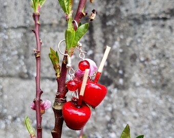 Candy Apple Red earrings