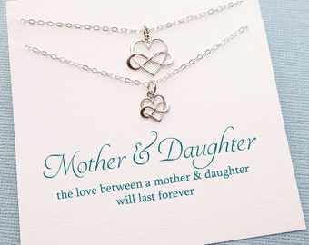 Gifts for Mom | Infinity Necklace Set, Mother Daughter Jewelry Set, Mommy and Me, Mother Daughter Gift Set, Mothers Day, Mom Gift | MD01