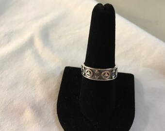 Alcoholics Anonymous sterling silver ring