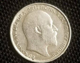 GENUINE 1906 Great Britain Sixpence Sterling Silver Coin