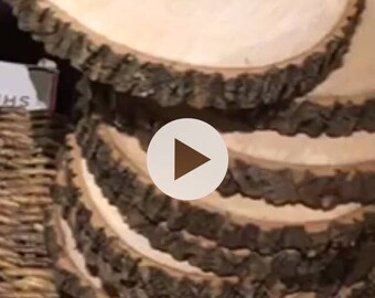 Wood slices for centrepieces Round wood slices vary from 8- 11" diameter approx 3/4-1" thick price is for one slice