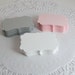 Decorative Gift Tags - Fancy Labels Gray White Pink - Earring Cards - Price tag - Gift Labels - Bracket Label - Boutique Tags