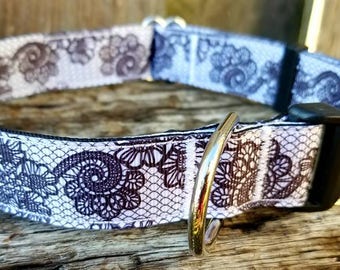 Gorgeous black lace dog collar