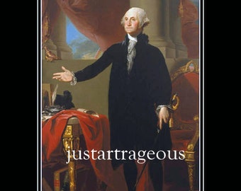 GEORGE WASHINGTON 1796 president painting by Gilbert Stuart, Us history, presidential portraits, 8x10” Canvas art print