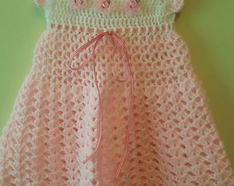 Items similar to MADE TO ORDER Crochet Dress , hand made, crochet rayon ...