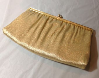 Vintage Goldtone Andi Clutch Handbag