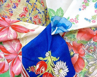 Hanky Pankey...Vintage Floral Handkerchiefs Hankies Hankey Hanky Lot Instant Collection Textiles Linens Cotton Floral Flowers