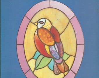 Vintage Connie Eaton OVAL STAINED GLASS Pattern Book - 60 Full-Page Designs - c. 1984