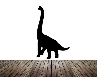 Wall Decal Sticker Removable Brontosaurus 91" Tall 65"wide in White or Black