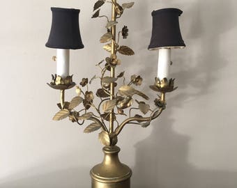 Vintage Italian Gilt Leaf lamp