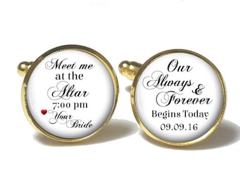 Meet me at the Altar Groom Cufflinks Style 689