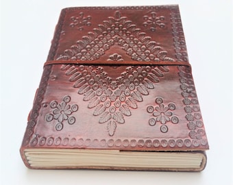 Leather Journal, Refillable Journal, Mandala Journal, Notebook, Diary, Mandala notebook, sketchbook.