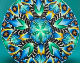 JUMBO 2" Length Polymer Clay Kaleidoscope Cane (39C)