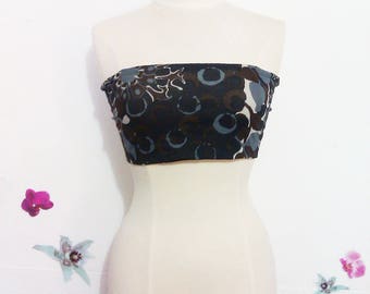 Small top-headband in blue grey brown