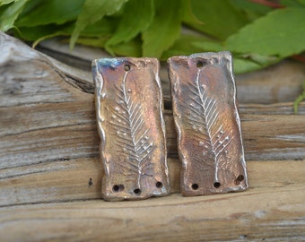 Lucky Feather- Handmade White Copper Components