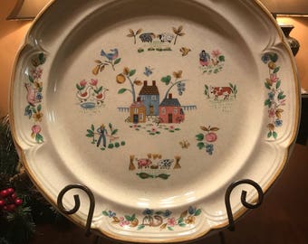 Vintage Heartland Chop Plate Stoneware by International