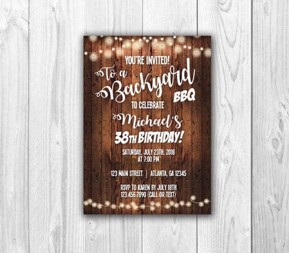 backyard bbq invitations print at home