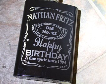 Personalized Birthday Flask