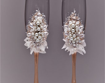 personalized wedding flutes, wedding champagne glasses toasting flutes, champagne flutes toasting flutes pesrl champagne flutes wedding