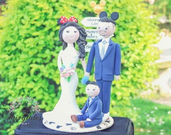 Custom Wedding Cake Topper with Stand