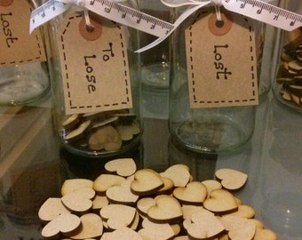 Weight Loss Slimming diet motivation glass reward jars with wooden hearts weight watchers slimming world