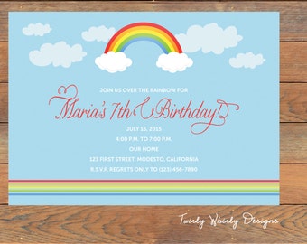 Over the Rainbow Birthday Printable