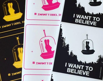 I want To Believe Stickers Pack (9 Stickers)