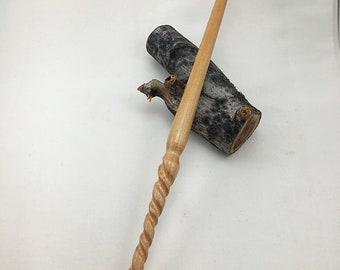 Maple Wand with a hand carved handle