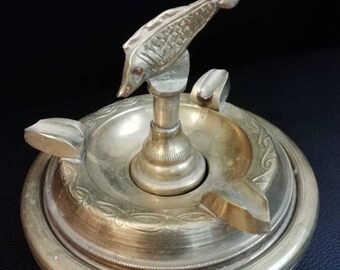 Brass Ashtray with fish