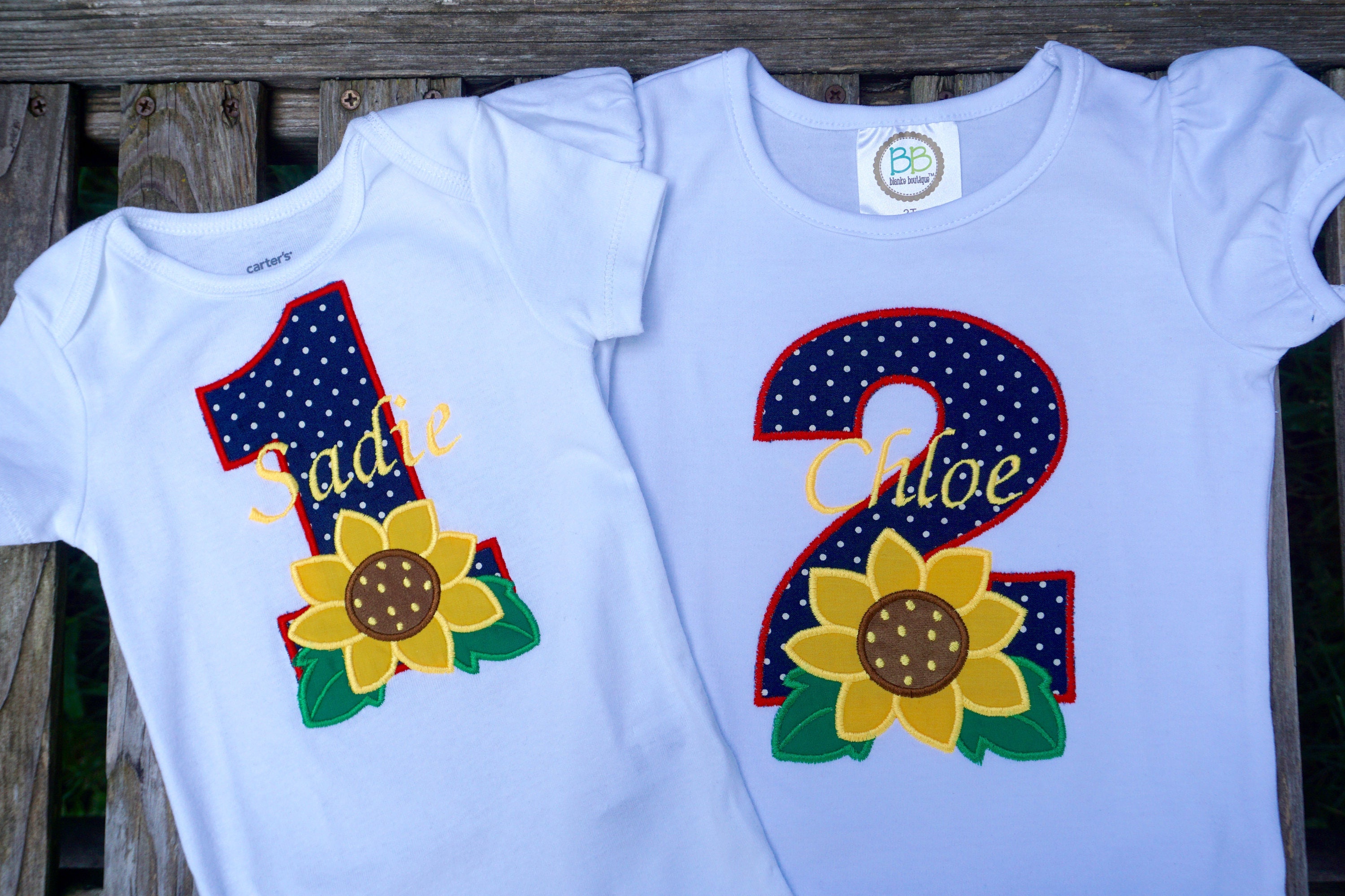 Nautical themed sunflower shirt Sunflower birthday shirt Baby