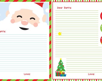 dear santa letter etsy santa letter paper