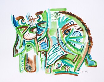 Original Watercolour Abstract Painting