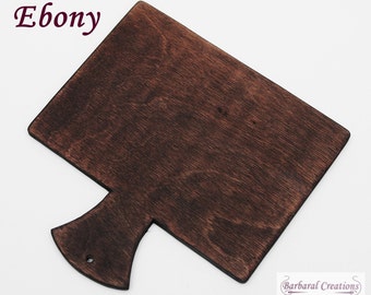 Hand made wooden hornbook in primitive style - 'Ebony'