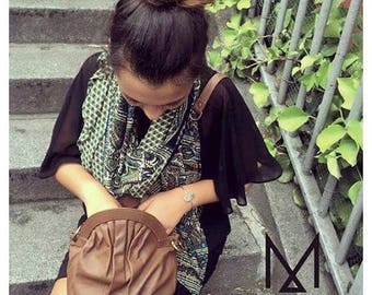 "Vintagefolds" Taupe leather purse from the sale