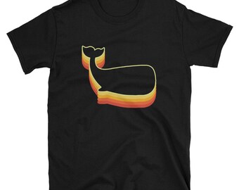 Whale Shirt Vintage Rainbow 3d Gift T-Shirt