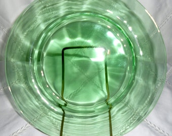 Steuben Green Glass Plate SIGNED (MARKED) Sale 25%