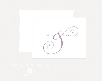 Personalized Wedding Thank You Cards - Set of 25