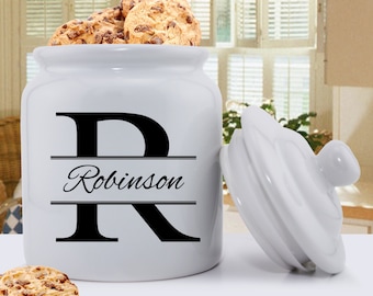 Personalized Stamped Design Cookie Jar - Personalized Cookie Jar - Family Cookie Jar - Gifts for Her - Gifts for Mom - GC1077 STAMPED
