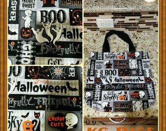 Casper Halloween trick or treat handmade tote bag