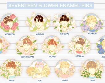 Faulty Seventeen Flower Enamel Pins