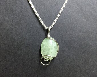Wire Wrapped Stone Necklace