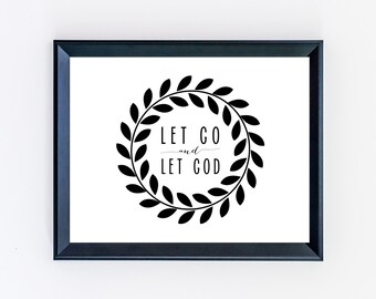 Let Go and Let God Print - Anxiety Print