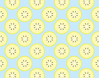 Just Add Sugar With A Twist of Lemon Blue - Riley Blake Designs - Yellow Fruit - Quilting Cotton Fabric - choose your cut