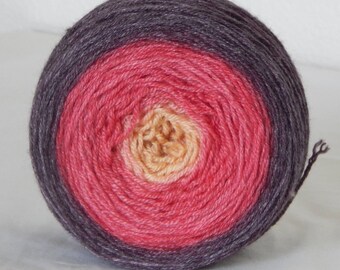 Sunset on Mad Panda 60/30/10 SW merino, bamboo and nylon sock yarn