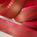 Indian sari trim in pink and gold - TWO yards, Indian sari border in hot pink and gold, 38mm wide trim, Indian ribbon, gold sari border