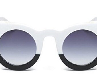 Black and white cat eye glasses